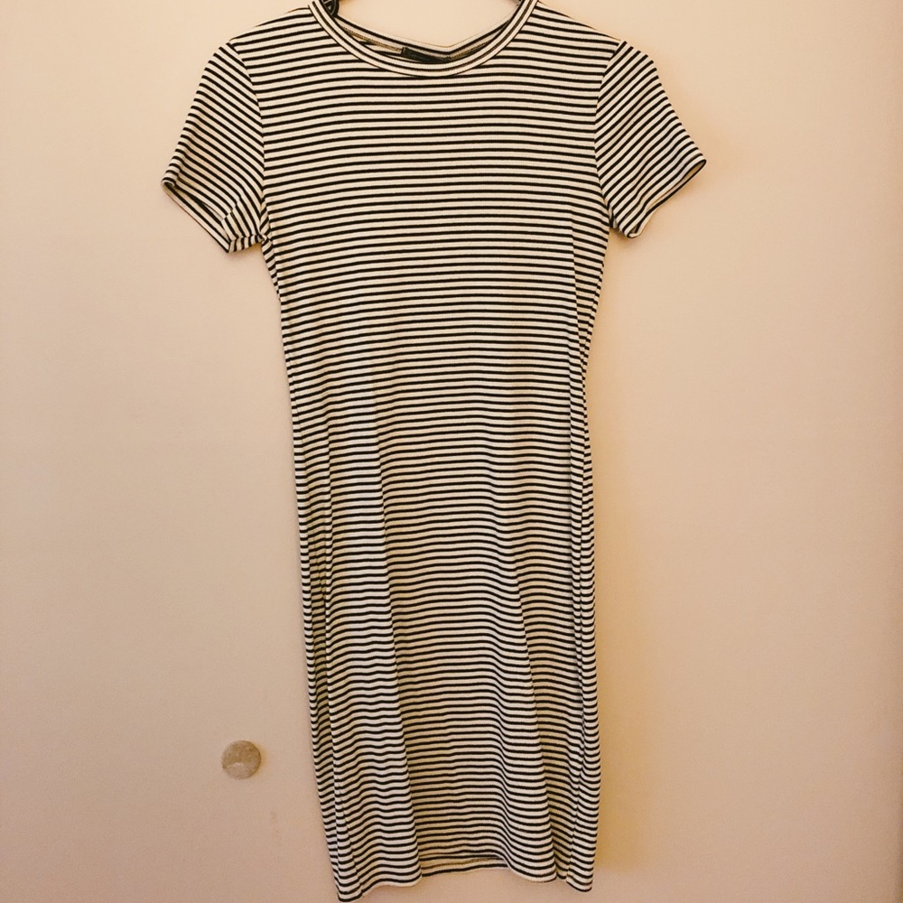 Soprano Black and White Body Con Casual Dress